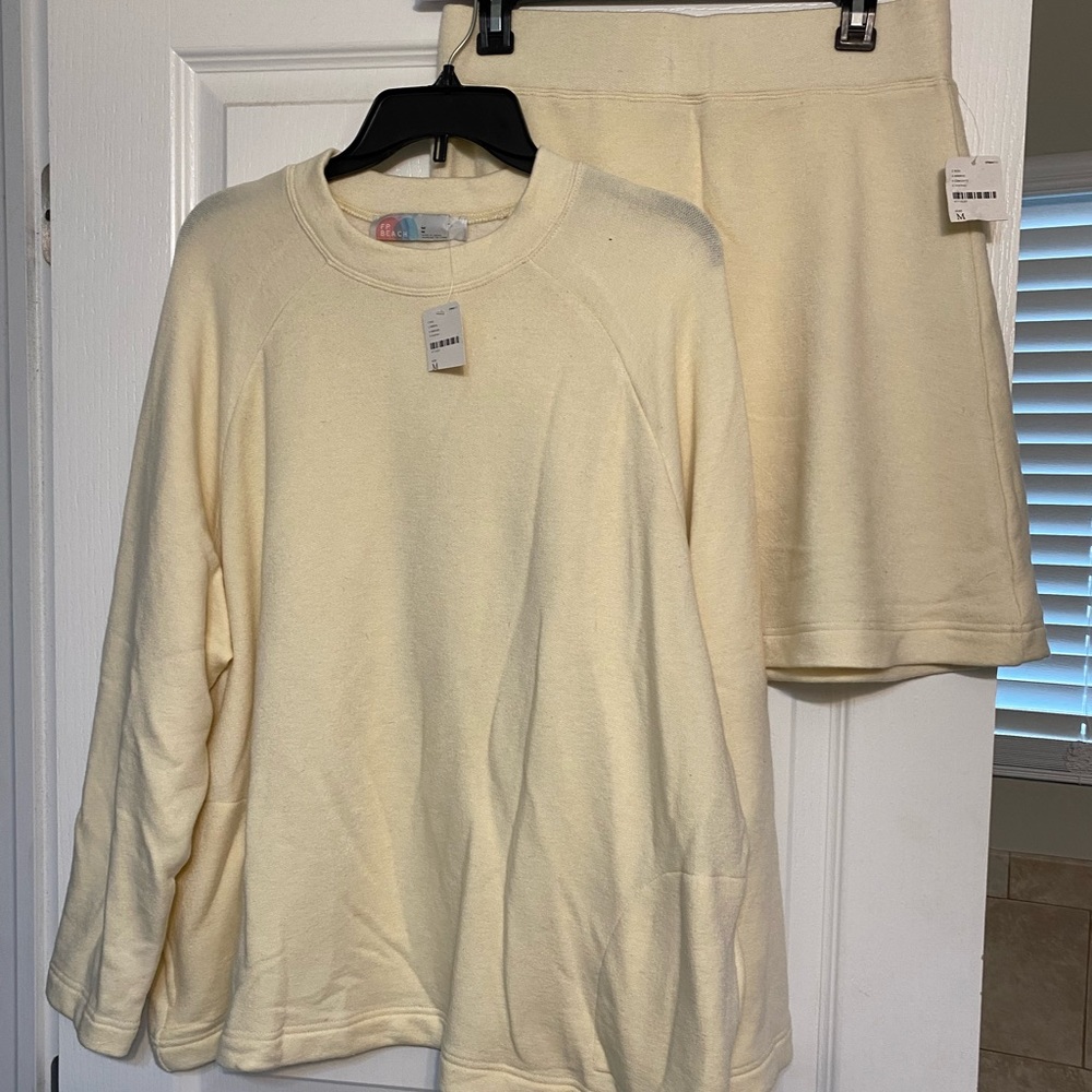 Free people sweatshirt and skirt set
